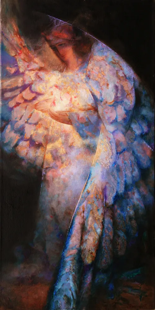 Angel and Light. Oil on canvas