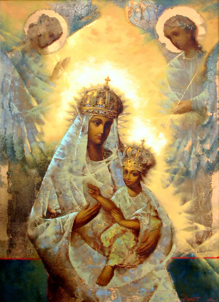 Mother of God of Budslav. Oil on canvas