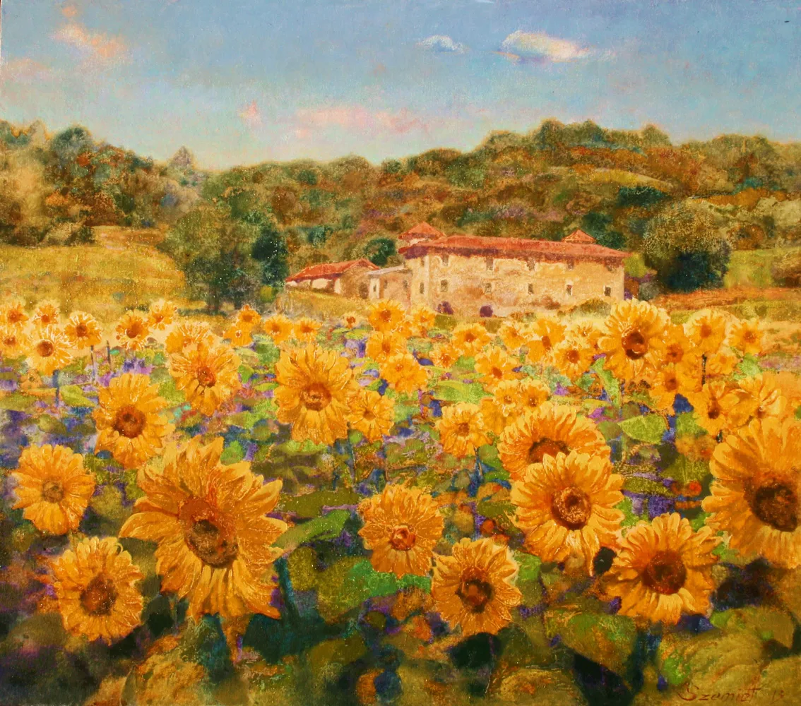 Sunflowers. Oil on canvas