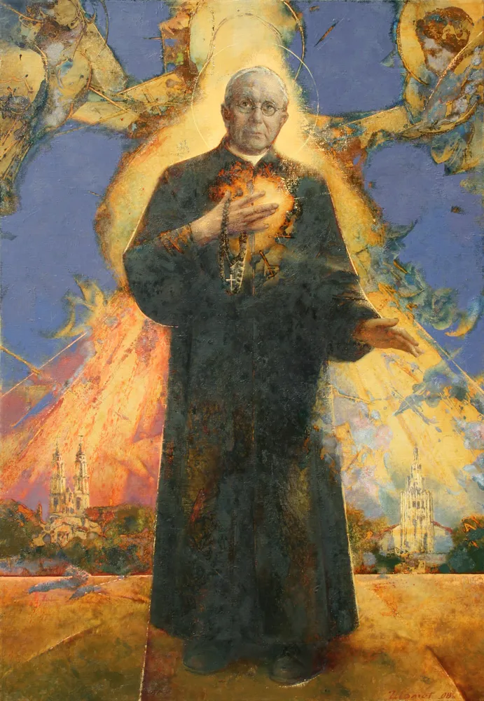 Błogosławiony ks. Michał Sopoćko. Olej na plótnie. 160 x 100