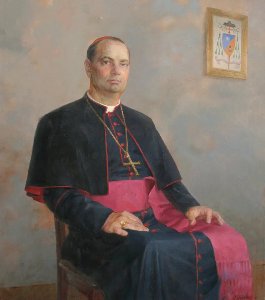 Portrait of Bishop . Oil on canvas. 90 x 80