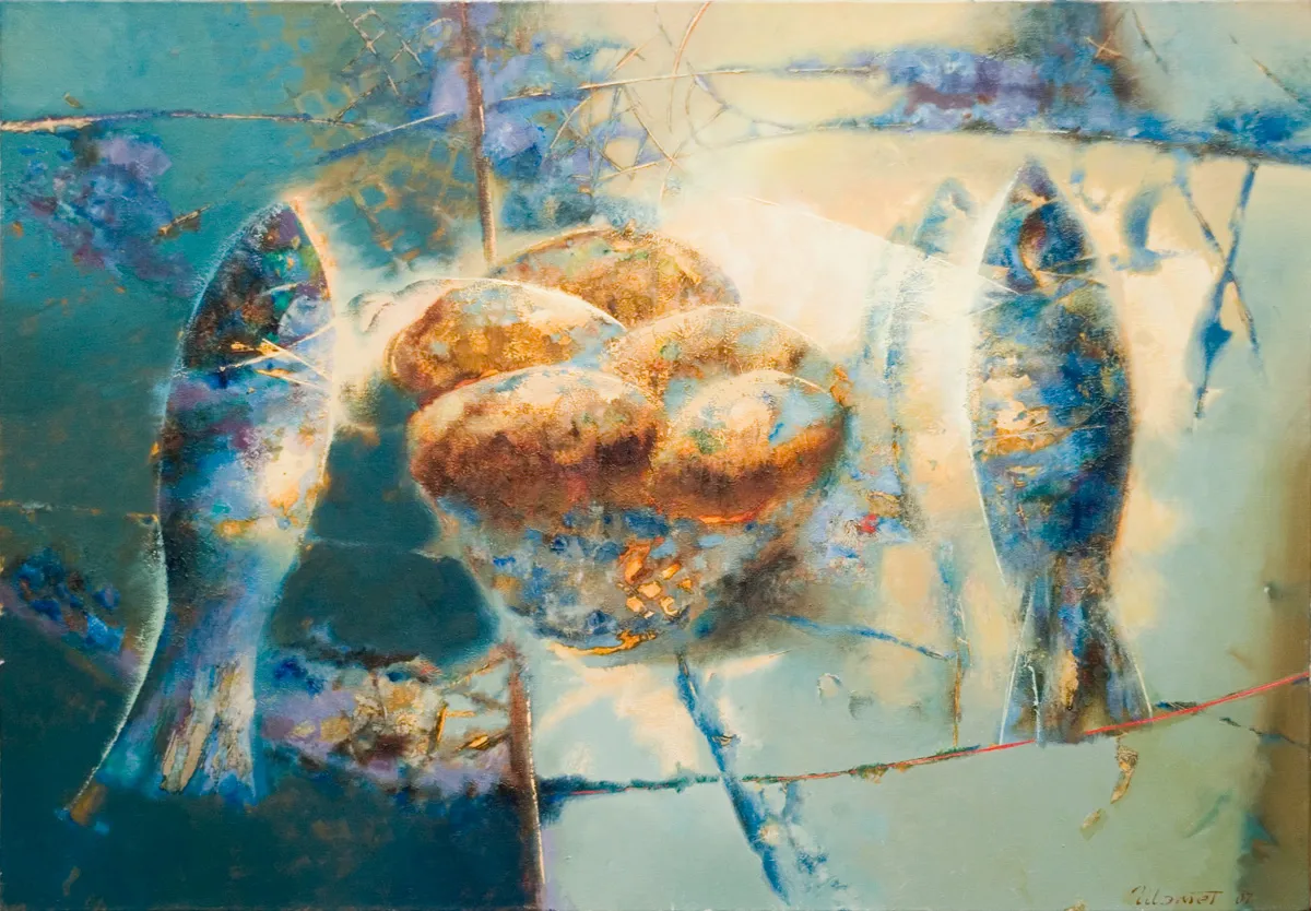 Five Loaves and Two Fish. Oil on canvas. 2007